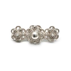 Elegant Sterling Silver The Three Pearls" Custom Designed Ladies Brooch