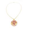 Image 3 : Chinese Purple Jade Dragon And The Phoenix Pendant Paired With 18KGP Marked Necklace
