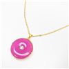 Image 4 : Chinese Purple Jade Dragon And The Phoenix Pendant Paired With 18KGP Marked Necklace