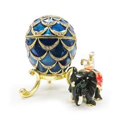 1900 Pine Cone Royal Russian Egg Ornamental Ring Box