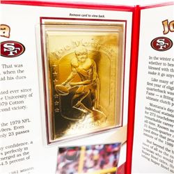 Joe Montana Career 22kt Gold Cards In Folder