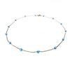 Image 2 : Beautiful Blue Pearl Necklace With Silver Chain