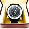 Image 4 : Men's Stockwell PILOTS Automatic Watch With Genuine Black Stainless Steel Locking Clasp & Gift Box