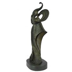Signed Original Kassin a Tribute to Erte Bronze Sculpture Marble Figurine Figure