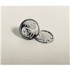 Image 1 : 925 Sterling Silver Button And Leaf Pendant