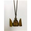Image 2 : Locking Medieval Style Brass Pendant And Chain