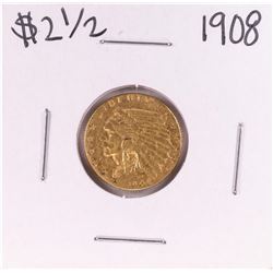 1908 $2 1/2 Indian Head Quarter Eagle Gold Coin