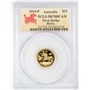 Image 1 : 2014P $15 Proof Australia Horse Gold Coin PCGS PR70DCAM First Strike