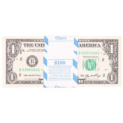 Pack of (100) Consecutive 2006 $1 Federal Reserve STAR Notes New York