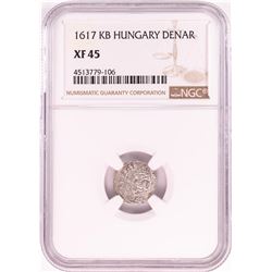1617 KB Hungary Denar 'Madonna and Child' Coin NGC XF45