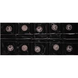 Lot of (10) Disney Mickey & Minnie Mouse Golfer 1/20 oz. .999 Fine Silver Coin Rounds