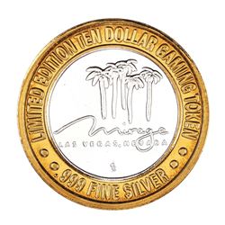.999 Silver The Mirage Las Vegas, Nevada $10 Casino Limited Edition Gaming Token