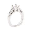 Image 4 : Platinum 0.25 ctw Diamond Princess Semi-mount Ring