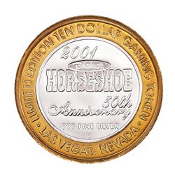 .999 Fine Silver Horseshoe Las Vegas, Nevada $10 Limited Edition Gaming Token