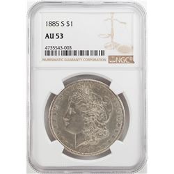 1885-S $1 Morgan Silver Dollar Coin NGC AU53