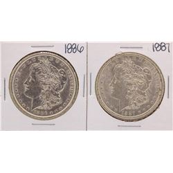 Lot of 1886-1887 $1 Morgan Silver Dollar Coins