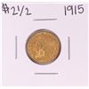 Image 1 : 1915 $2 1/2 Indian Head Quarter Eagle Gold Coin