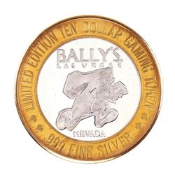 .999 Silver Bally's Las Vegas, Nevada $10 Casino Limited Edition Gaming Token