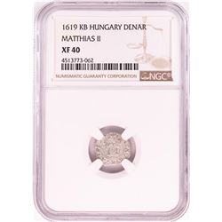 1619 KB Hungary Denar Matthias II 'Madonna and Child' Coin NGC XF40