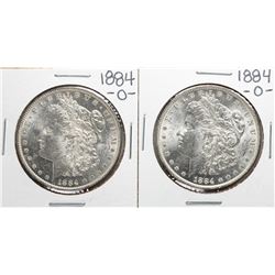Lot of (2) 1884-O $1 Morgan Silver Dollar Coins