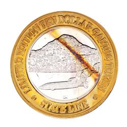 .999 Silver Stateline Wendover, Nevada $10 Limited Edition Casino Gaming Token