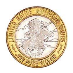 .999 Silver Chief Washakie $10 Casino Limited Native American Series Gaming Token