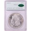 Image 1 : 1893 $1 Morgan Silver Dollar Coin PCGS MS63 CAC Green Rattler Holder