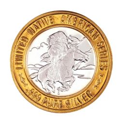 .999 Silver Red Cloud Sioux $10 Casino Limited Native American Series Gaming Token