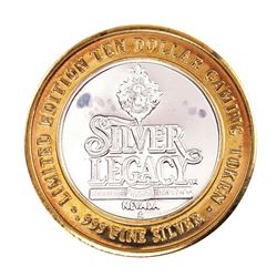 .999 Fine Silver Silver Legacy Reno, Nevada $10 Limited Edition Gaming Token