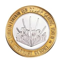 .999 Silver Stardust Resort Las Vegas $10 Casino Gaming Token Limited Edition