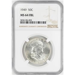 1949 Franklin Half Dollar Coin NGC MS64FBL