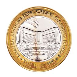 .999 Fine Silver Mirage Las Vegas, Nevada $10 Limited Edition Gaming Token