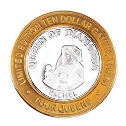 .999 Silver Four Queens Hotel & Casino  Nevada $10 Limited Edition Gaming Token