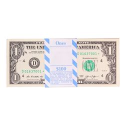 Pack of (100) Consecutive 2013 $1 Federal Reserve STAR Notes Cleveland