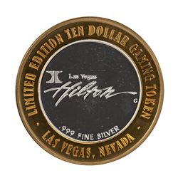 .999 Silver Hilton Las Vegas, Nevada $10 Casino Limited Edition Gaming Token