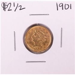 1901 $2 1/2 Liberty Head Quarter Eagle Gold Coin