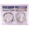 Image 1 : 1986-S & 2016-W $1 Proof American Silver Eagle Coin Set PCGS PR69DCAM