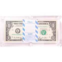 Pack of (100) 2013 $1 Federal Reserve STAR Notes Dallas in Capital Holder