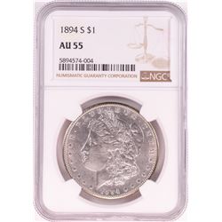1894-S $1 Morgan Silver Dollar Coin NGC AU55