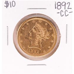 1892-CC $10 Liberty Head Eagle Gold Coin