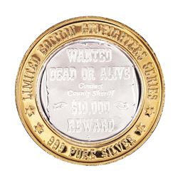 .999 Silver Limited Edition Gunfighters Series Casino Gaming Token