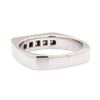 Image 3 : Platinum 0.40 ctw Diamond Flat Top Ring