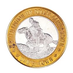 .999 Silver Sam's Town Las Vegas $10 Limited Edition Casino Gaming Token