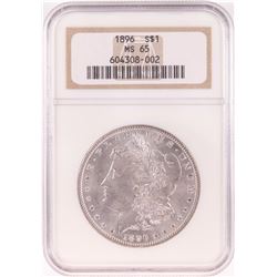 1896 $1 Morgan Silver Dollar Coin NGC MS65 Old Holder