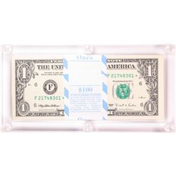 Pack of (100) 1995 $1 Federal Reserve STAR Notes Atlanta in Capital Holder