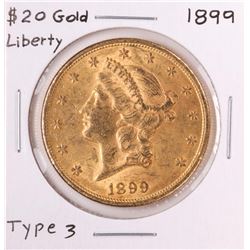 1899 $20 Liberty Head Double Eagle Gold Coin
