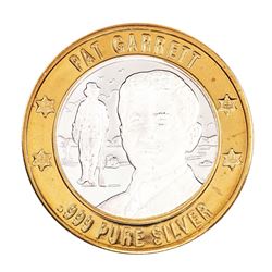 .999 Silver Lawmen Series Pat Garrett $10 Limited Edition Casino Gaming Token