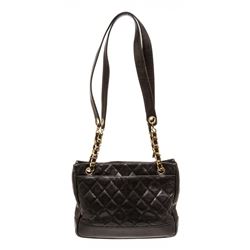 Chanel Black Caviar Leather Tote Shoulder Bag