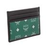 Image 1 : MCM Eden Green Reflective Nylon Leather Mini Card Case