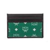 Image 3 : MCM Eden Green Reflective Nylon Leather Mini Card Case